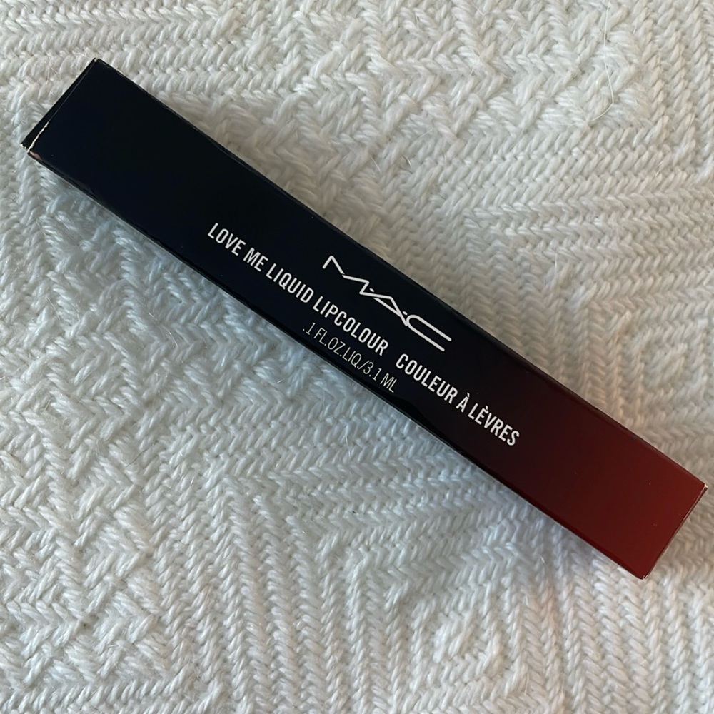 Brand new! M.A.C Love me liquid lip color “My lips are insured” 487